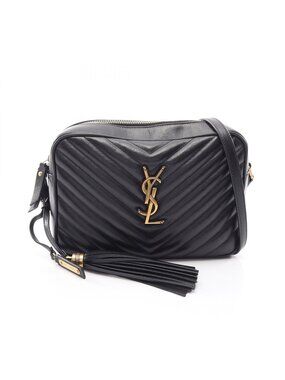 Saint Laurent Paris Shoulder Bag Lou Monogram Black Leather